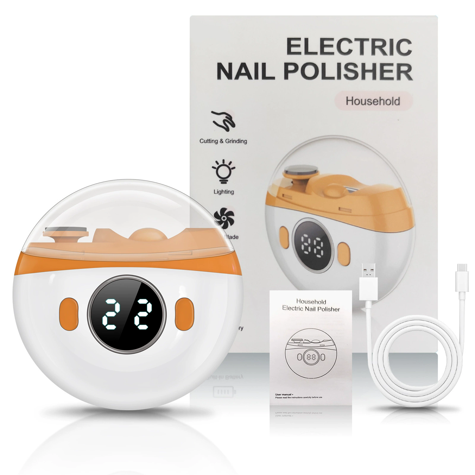 Baby Nail Trimmer Electric - 2 in 1 Electric Nail Clipper