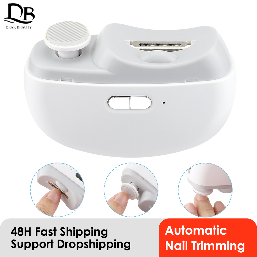 Baby Nail Trimmer Electric - Electric Polishing Nail Clipper with Light