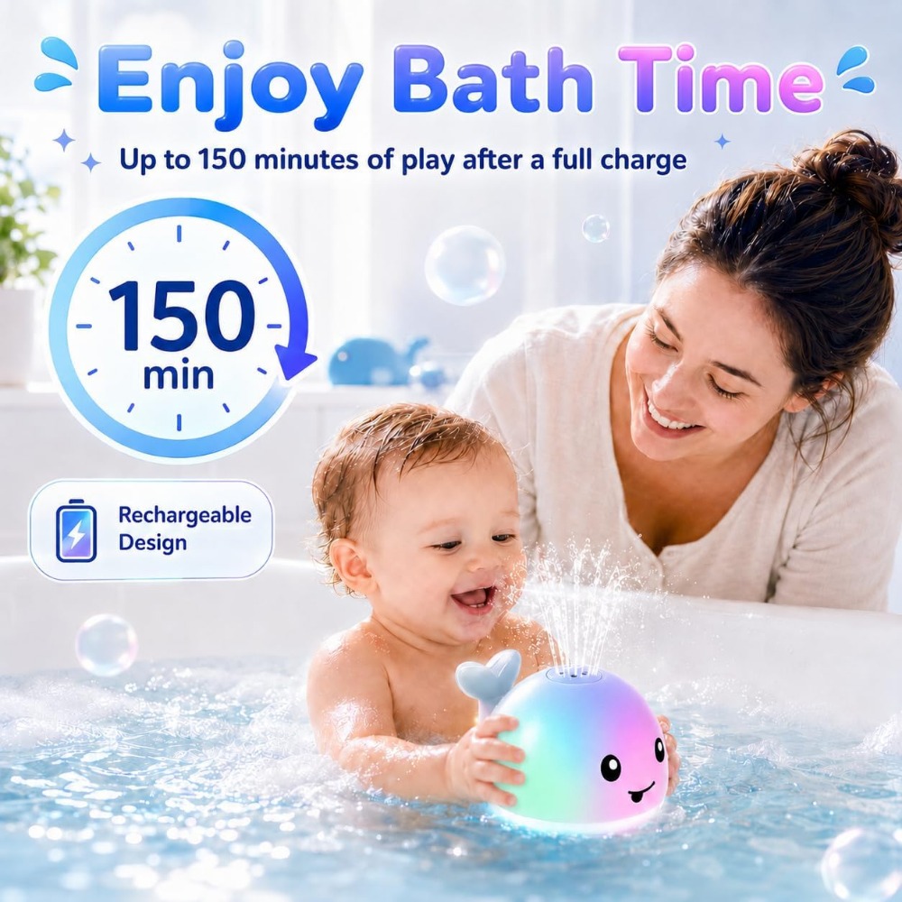 Baby Bath Toys, Light Up Whale - Baby Products For Bathing avis et prix