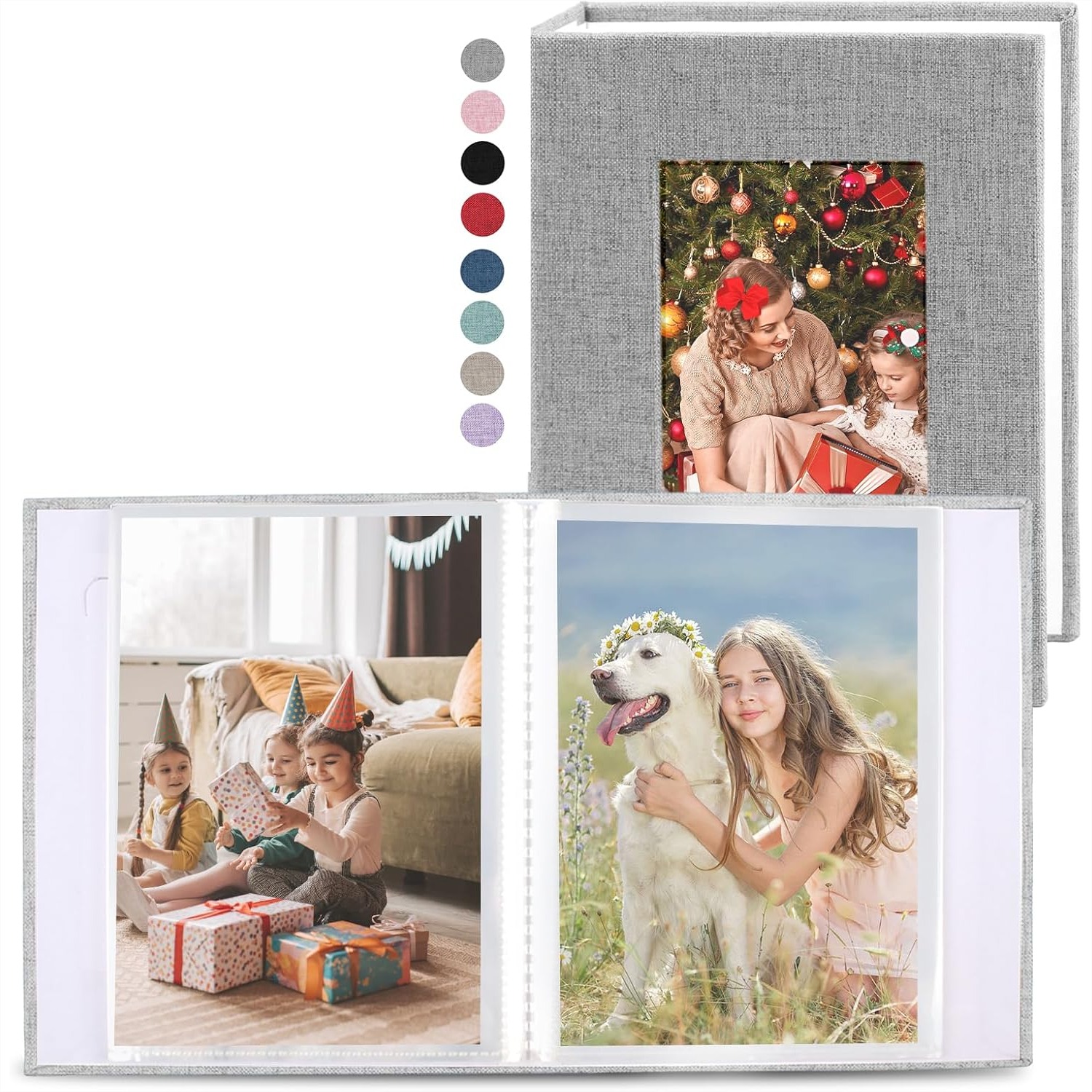 2 Pack Photo Album 4x6 Linen C - Baby Products Photos avis et prix