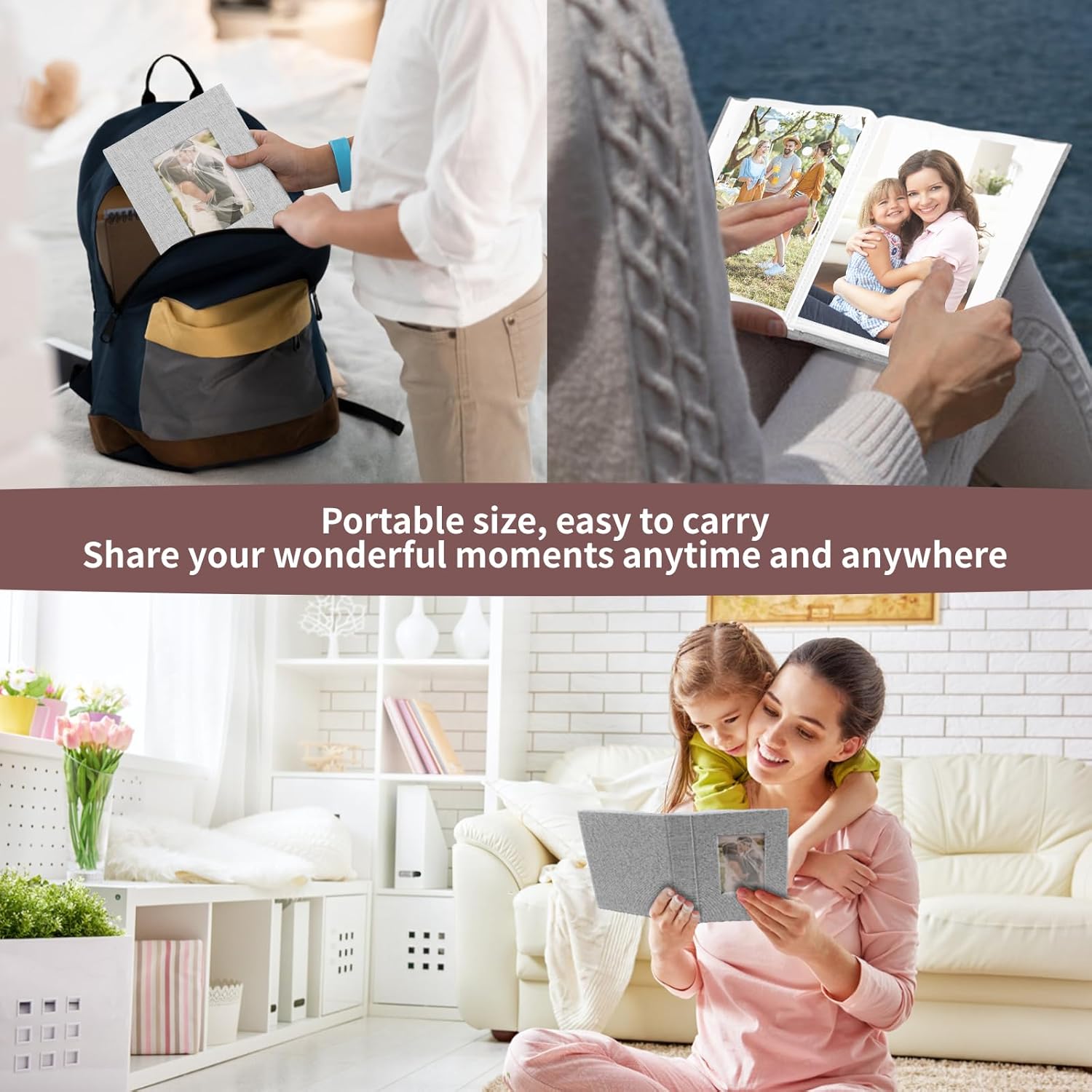 2 Pack Photo Album 4x6 Linen C - Baby Products Photos avis et prix