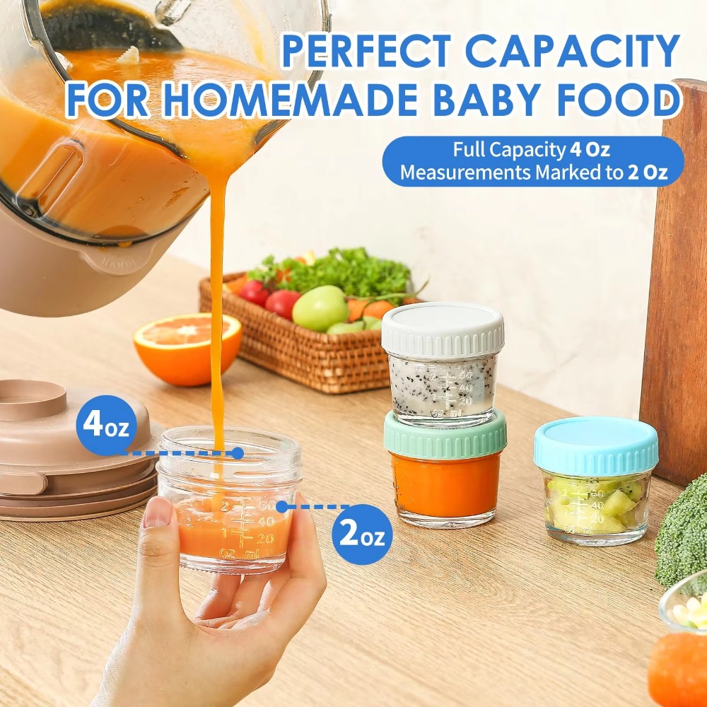6pcs Mason Jar Glass Baby Food - Baby Food Storage Jar avis et prix