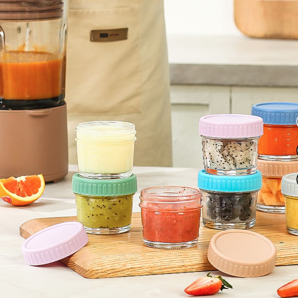 6pcs Multipurpose Glass Baby F - Baby Food Storage Jar avis et prix