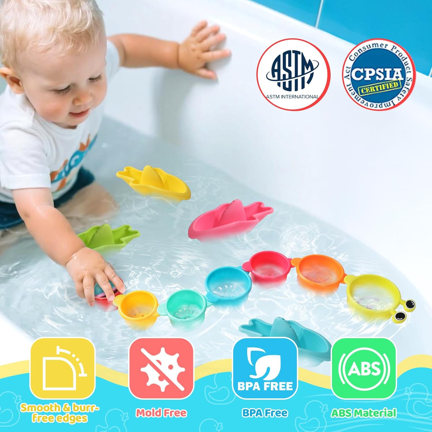 Baby Bath Toys 11 PCS Stacking - Baby Products For Bathing avis et prix