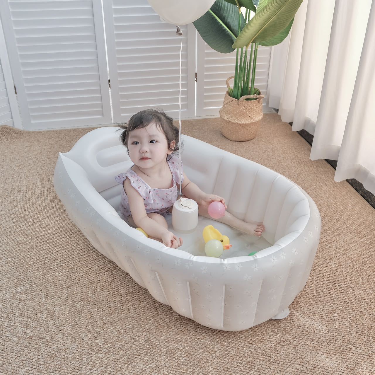 1PC Cartoon Inflatable Bathtub - Baby Products For Bathing avis et prix