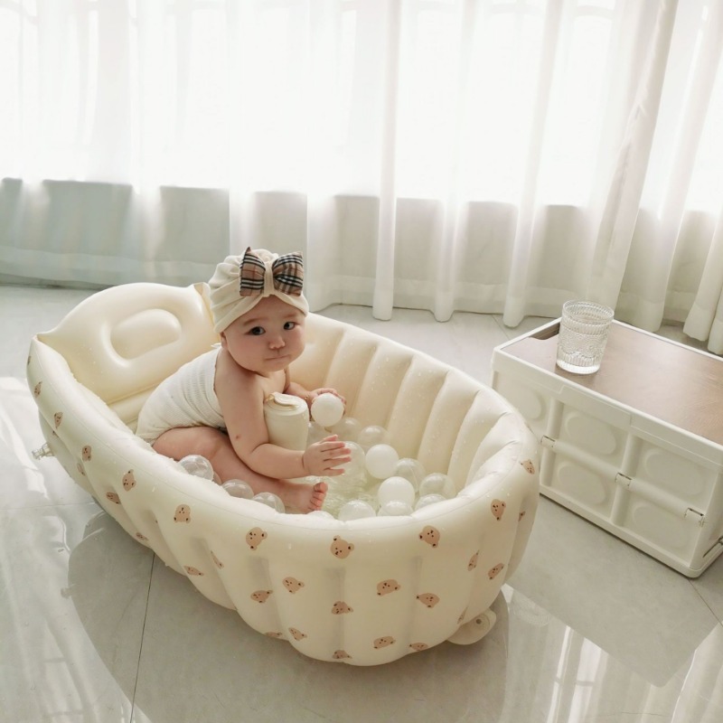 1PC Cartoon Inflatable Bathtub - Baby Products For Bathing avis et prix