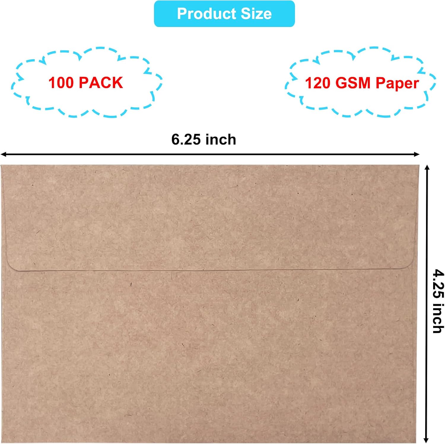 100 Pack 4x6 Kraft Envelopes f - Baby Products Photos avis et prix