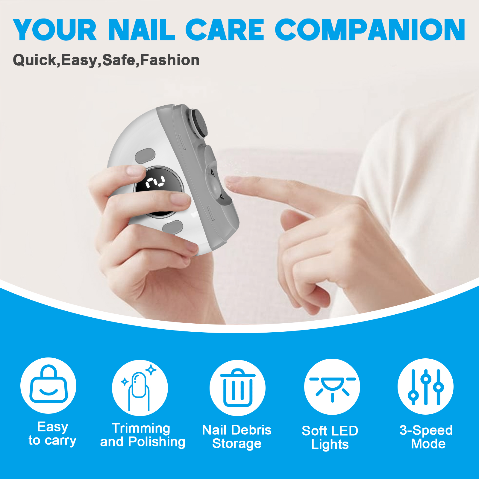 2 in 1 Electric Nail Clipper N - Baby Nail Trimmer Electric avis et prix