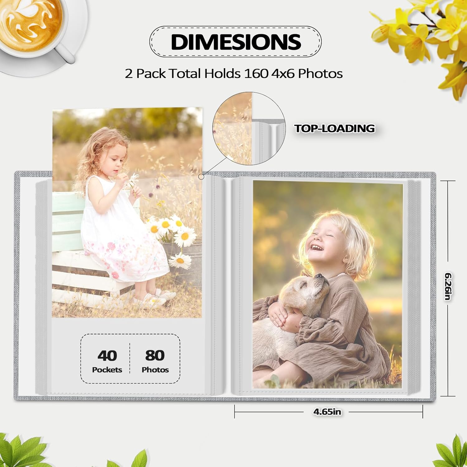 2 Pack Photo Album 4x6 Picture - Baby Products Photos avis et prix